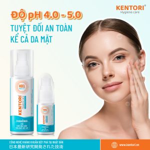 Xịt kháng khuẩn KENTORI Hygiene Care an toàn cho da mặt