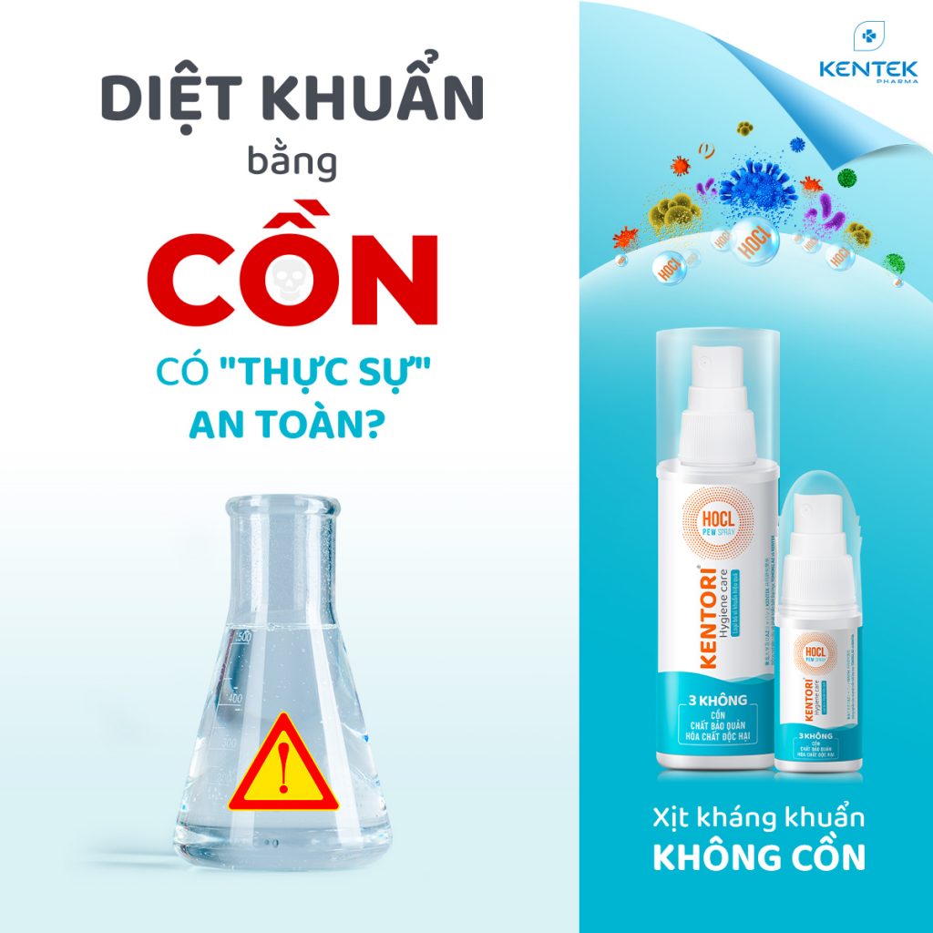 Xịt khuẩn KENTORI không cồn an toàn cho cả nhà