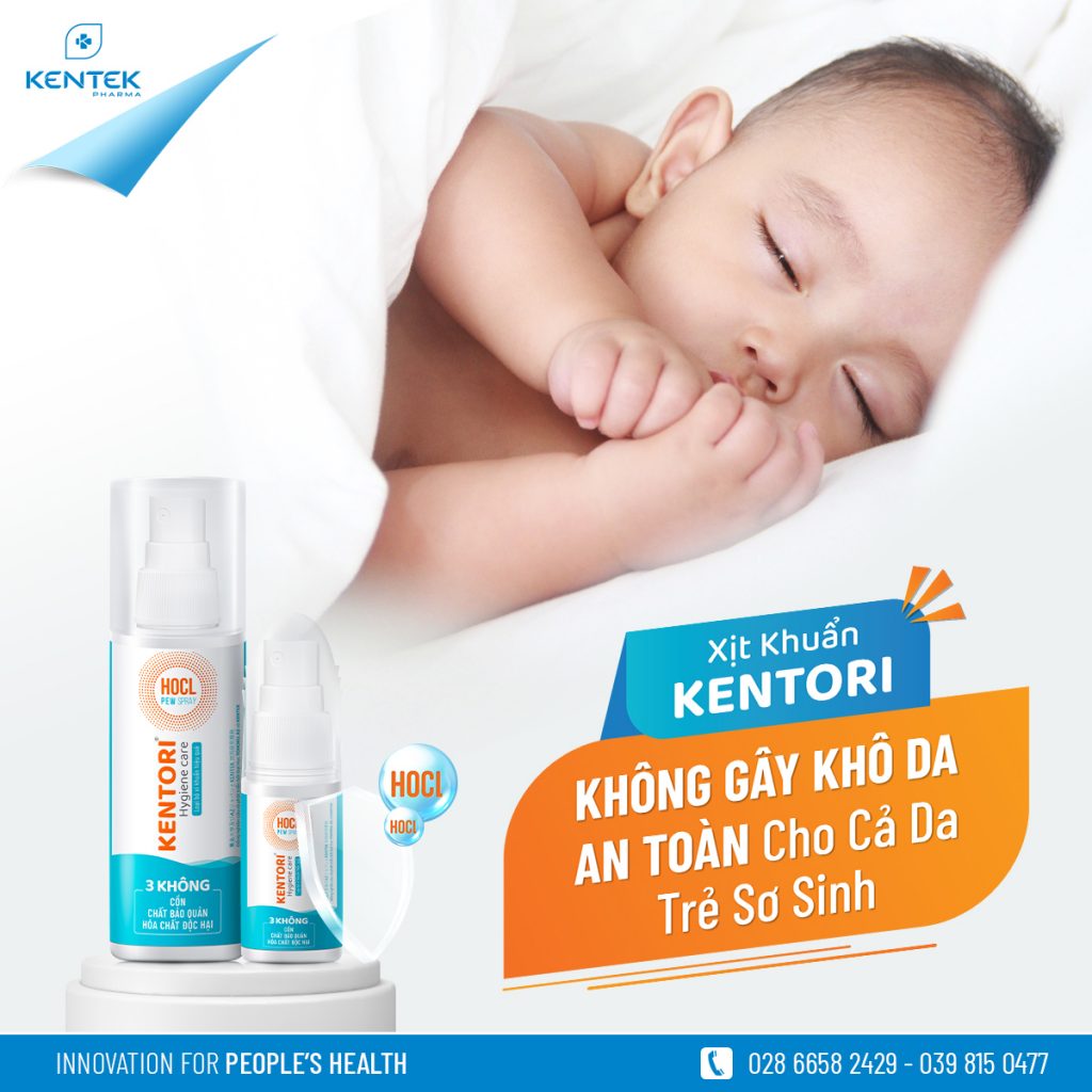 KENTORI® Hygiene Care diệt khuẩn 99,9% vi khuẩn, không gây khô da, an toàn cho da trẻ sơ sinh